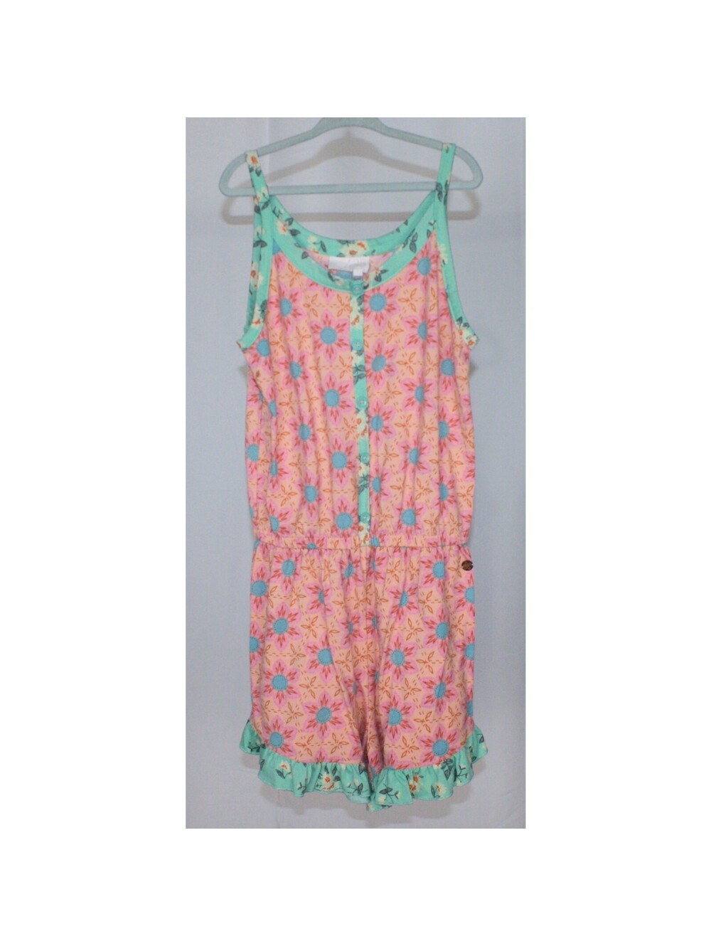 Matilda Jane Pajama Romper Floral Ruffle Girls Size 10 NWT